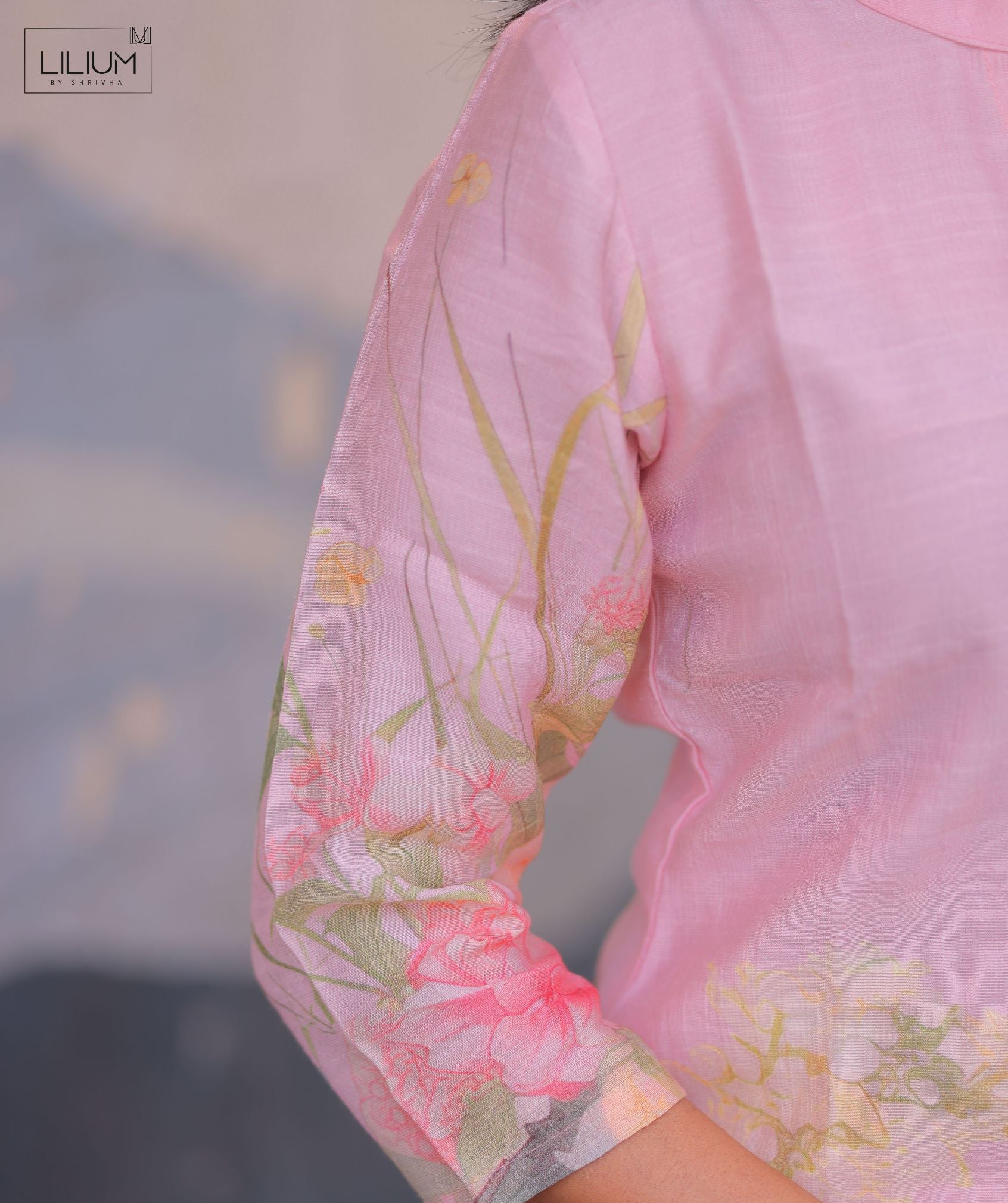 Rosé Garden Siberian Silk Kurti – Elegant Casual Style - image 6